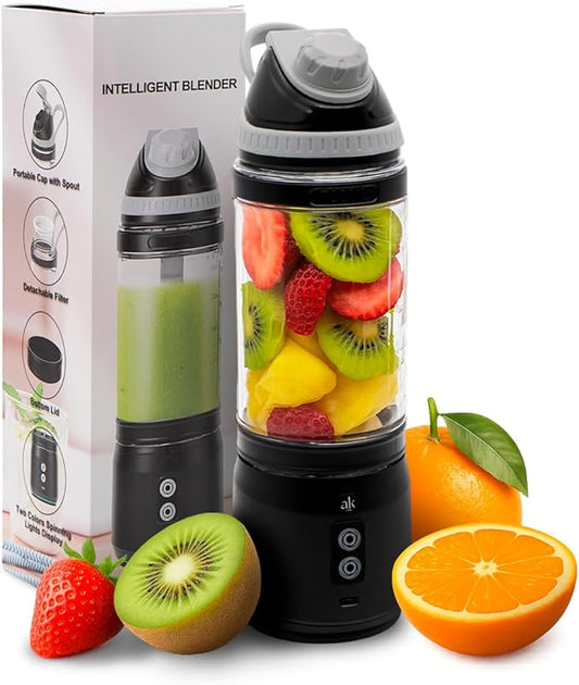 Rechargeable Smoothie Blender 700ml – Portable Mini Travel Blender for Shakes and Smoothies with Six Stainless Steel Blades and USB Charging.