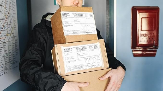 Square Multipurpose Labels Replacement for DYMO 30332 (1" x 1") Compatible with DYMO Labelwriter 450, 4XL & Zebra Desktop Printers [10 Rolls/7500 Labels]