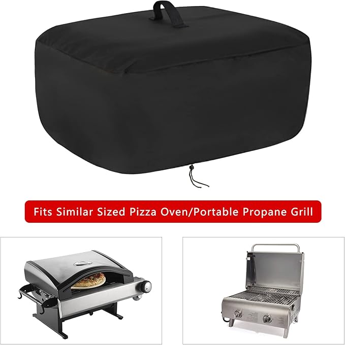 Kingling Pizza Oven Cover for Cuisinart CPO-600 Pizza Oven/CGG-306 Grill, Waterproof Portable Outdoor Grill Cover - 28.5''L x 18.5''W x 14.5''H