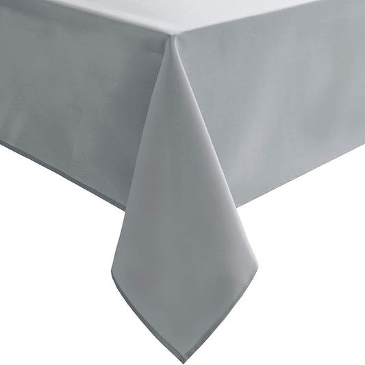Hiasan Silver Grey Square Tablecloth - Waterproof and Spillproof Washable Fabric Table Cloth for Dining Room Kitchen Party and Outdoor, 30 x 30 Inch