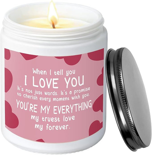 MOASITN I Love You Candle Candles for Her Him, Romantic Valentines Day, Anniversary, Birthday, Christmas for Wife, Girlfriend, Boyfriend, Husband, Natural Soy Wax Scented Candles