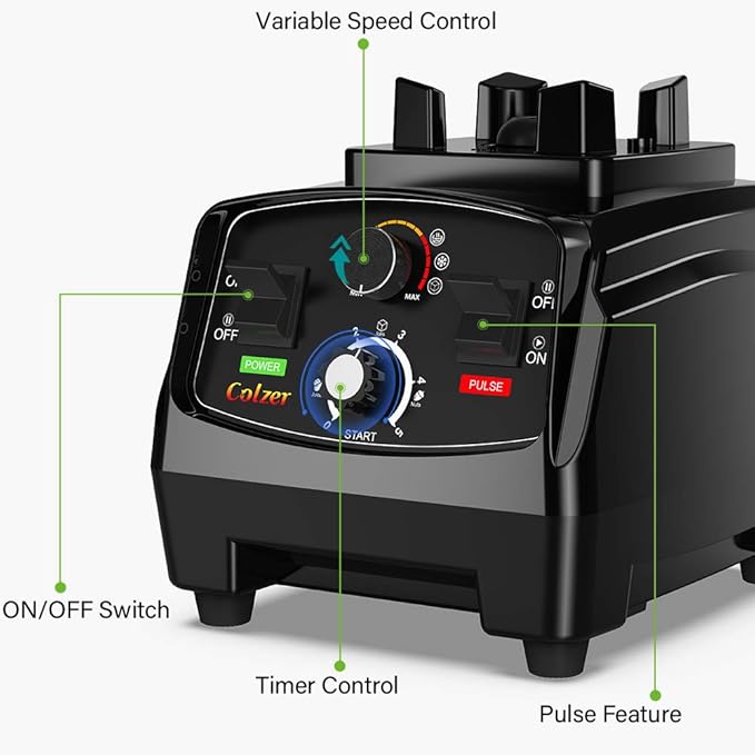 Professional Countertop Blender with 2200-Watt Base, Shakes and Smoothies Blender,Built-in Timer,High Power with 2L Jar