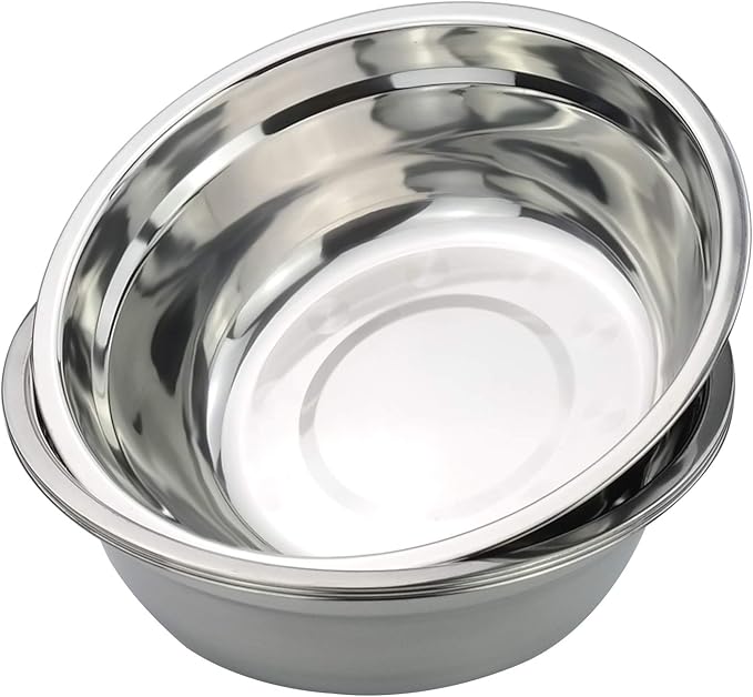 4-Pack Stainless Steel Mixing Bowls, Metal Prep Bowls, F