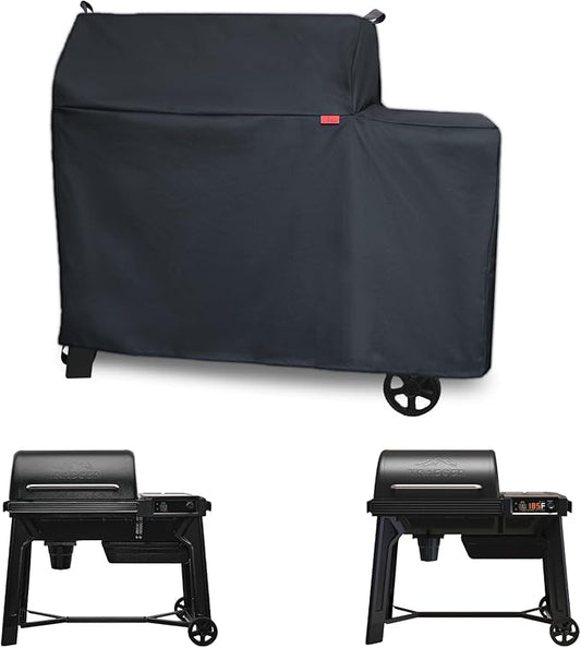 Grill Cover Fits Traeger Grills Woodridge Grill and Smoker TFB86MLH,Outdoor Full-Length Heavy Duty Waterproof 600D Cover Compared to Traeger BAC761