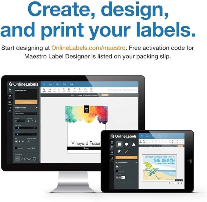 Beer Bottle Labels - 3.49 x 2.99 - Pack of 400 Label Sets, 100 Sheets - Inkjet/Laser Printer - Online Labels