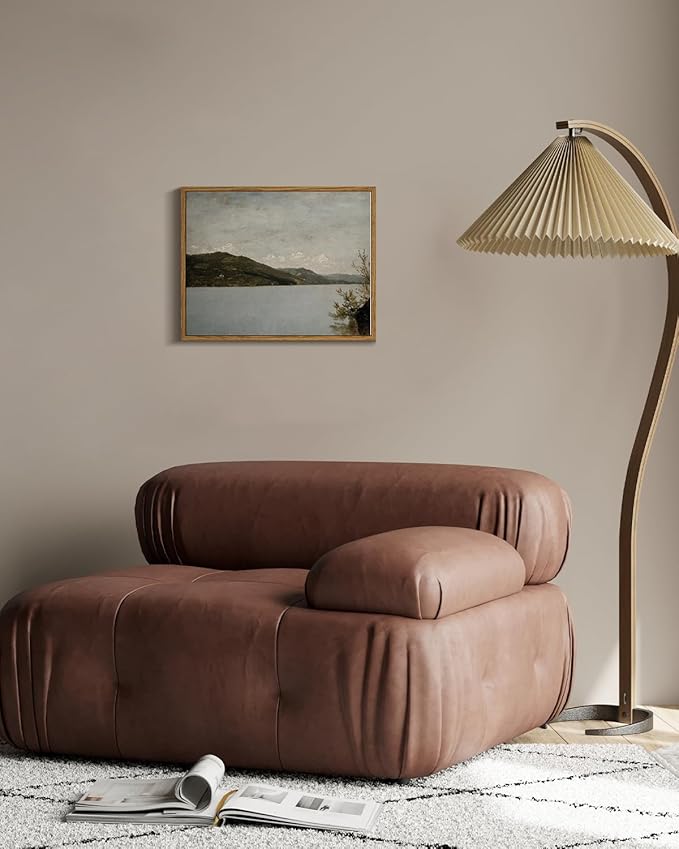 InSimSea Framed Canvas Wall Art Vintage Decor, Home Decor Classical Landscape Paintings Artwork, Vintage Nature Decor, Retro Wall Decoration for Bedroom Living Room Bathroom, 11"x14"