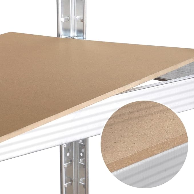 Yaheetech Standing Shelf Units, 5 Tier Storage Shelf, Heavy Duty Shelving, Adjustable Garage Shelves, Utility Rack Shelf Unit, Basement Warehouse Shed, 35.5″W× 12″D × 71″H - Silver