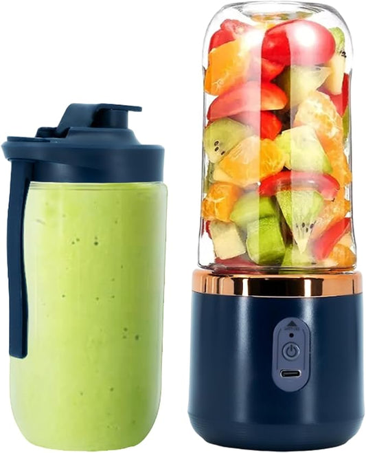 Regalosonline Portable Blender - 10 Oz Smoothie USB Charge Mini Blender BPA Free for Shakes and Smoothies with 6 Blades