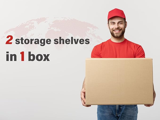 REIBII Set of 2 Storage Shelves 5 Tier Garage Shelving Heavy Duty Metal Shelving 2000LBS Garage Shelves Adjustable Metal Shelf for Kitchen Warehouse Pantry Closet, 27.6" W x 11.8" D x 60" H