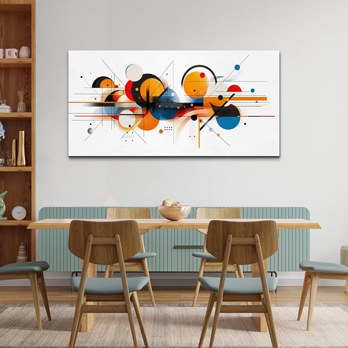 hyidecorart Large Wall Art For Living Room Wall Decorations For Bedroom Line Color Block Abstract Pictures Artwork Hang Pictures For Office Decor Hotel Canvas Prints Art Modern Wall Decoration