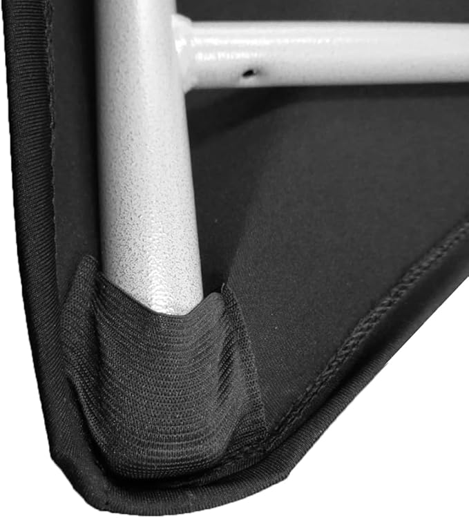 2 Pack 8FT Black Spandex Tablecloth Stretch Fitted Table Cover for Rectangular Table Event, Wedding, Banquet and Parties