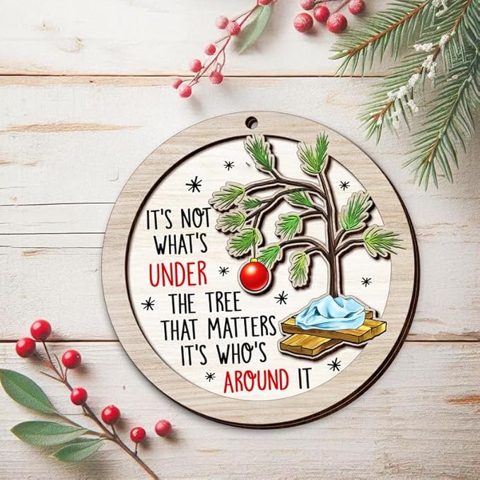 Christmas Family Ornament Gifts for Women Men - Wooden Christmas Ornaments 2025 for Tree Decorations - Family Ornaments for Mom Dad Grandma Grandpa, Gifts for Sister Brother Husband Wife Friend