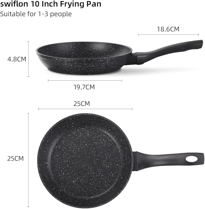 Non Stick Frying Pans,Skillets and Frying Pans for Egg,Deep Frying Pan Skillet,Omelette Pan,Nonstick Cooking Egg Pans,PFOA-free Non Toxic Frying Pan (10 Inch)