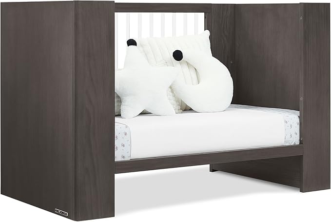 Delta Children Aerin 4-in-1 Convertible Crib - Greenguard Gold Certified, Rustic Grey