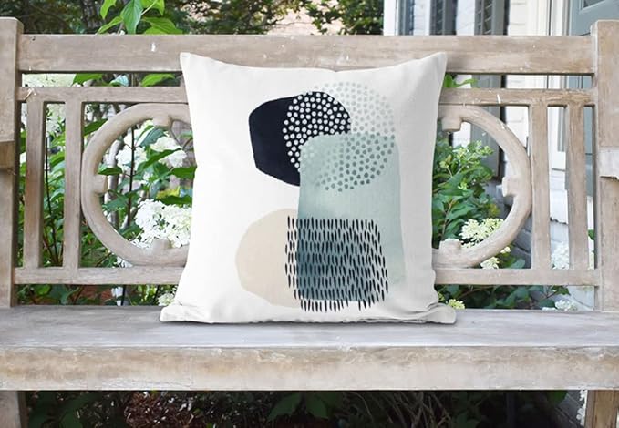 Jartinle Boho Abstract Pillow Covers 18x18 Mid Century Modern Geometric Throw Pillow Covers Minimalist for Couch Home Decor Set of 4