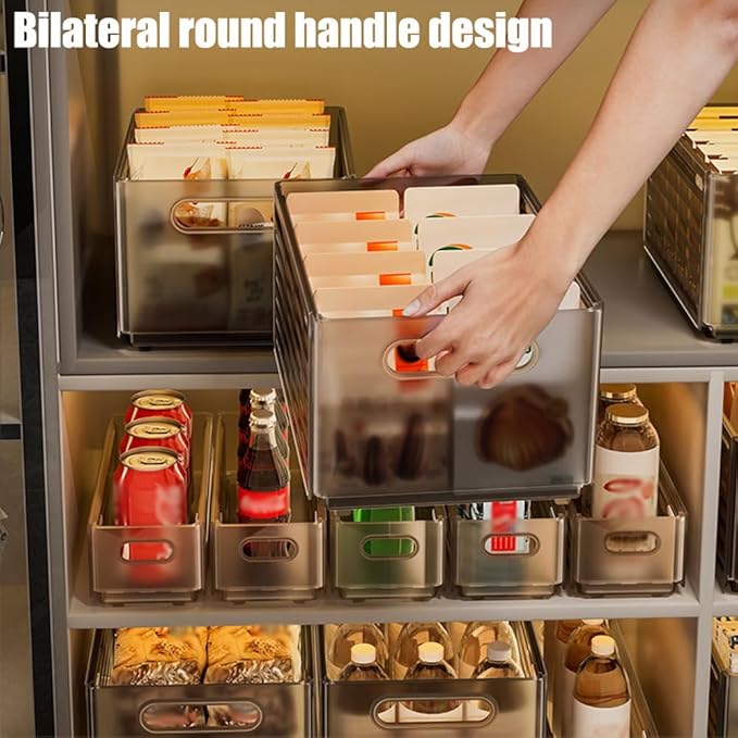 Foldable Storage Bins, Plastic Expandable Boxes for Organizing, Adjustable from 11-18.8" Drawer Organizers Separators Dividers for Bedroom Kitchen Utensils Tools Closet, Small Grey