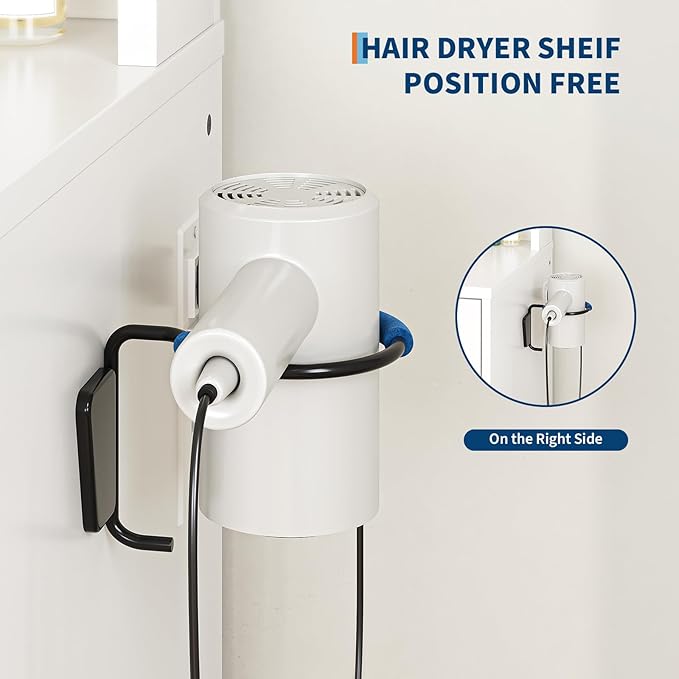 White Makeup Vanity Desk with LED Lights and Stool, Complete Dressing Table with 3 Drawers, 2 Cabinets & Long Shelf, Storage Organizer for Bedroom, Women and Girls