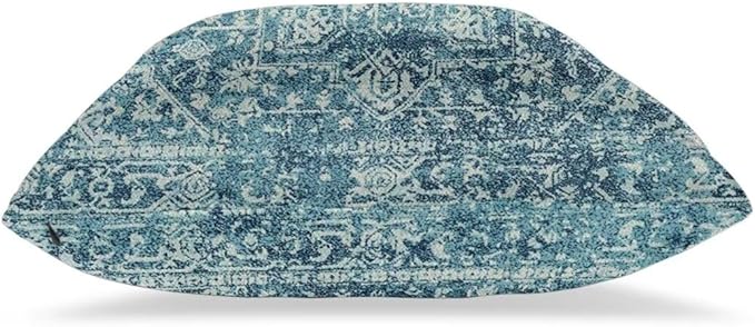 Teal Boho Pillow Covers 24x24 Set of 2, Bohemian Carpet Pattern Outdoor Decorative Throw Pillows Linen Ethnic Design Rustic Farmhouse Cushion Cases for Couch Sofa Decor