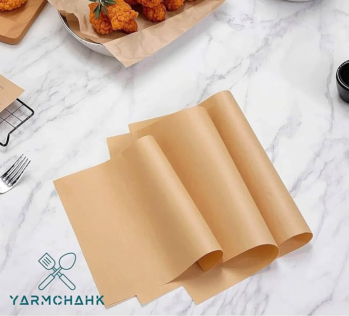 200pcs Unbleached Parchment Paper Sheets, 9x13In Precut Cooking Paper Liners for Baking Sheets, Air Fryer, Microwave, Grilling, Oven, Non-Stick,Non-Toxic, Oil Proof, Food Grade