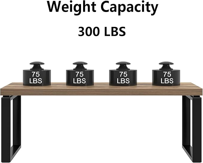 EXCEFUR Coffee Table, Modern Wood and Metal Living Room Table, Industrial Rectangle Center Table for Home Office, Rustic Oak, 47 Inch