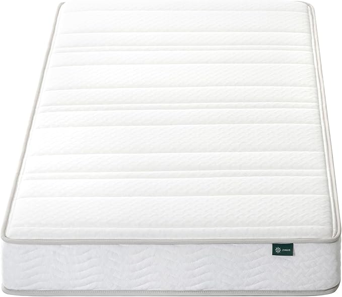 ZINUS 8 Inch Foam and Spring Hybrid Mattress [New Version], Twin, Fiberglass Free, Medium Firmness, Durable Support, Certified Safe Foams & Fabric, Mattress in A Box