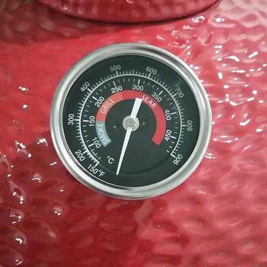 KAMaster BBQ Grill Temperature Gauge Waterproof Large Face for Kamado Joe Barbecue Charcoal Grill Stainless Steel 150-900°F Cooking Thermometer for Oven Wood Stove Accessories Tool Set Up Easy