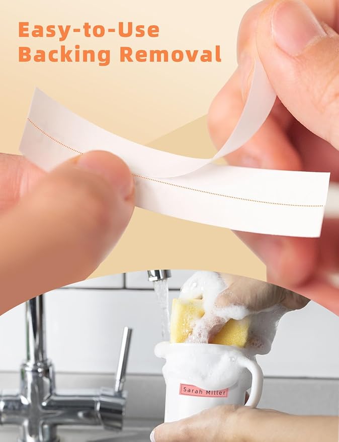 MakeID E1 Q1 Label Maker Tape Refills, 3-Roll 9/12/16mm Continuous Consumables Thermal Laminated Office Labeling Tape Replacement