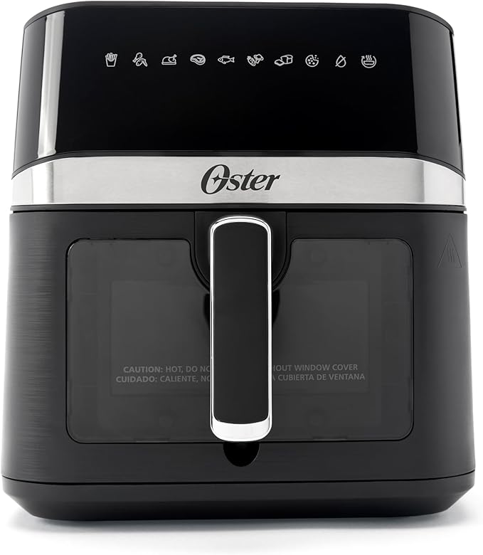 Oster Air Fryer 6 Quart Digital Air Fryer Large with Window