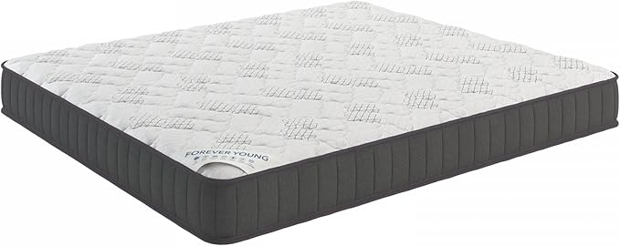 Ottomanson Queen 9" Hybrid Mattress - Rock Hard Feel - Made in USA - Individually Pocketed Coils & CertiPUR-US Foam - Fiberglass-Free - Bed in a Box