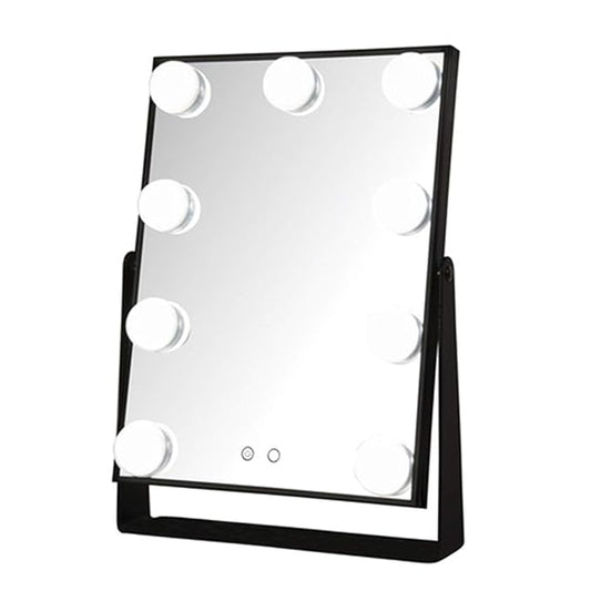 JERDON Lighted Vanity Makeup Mirror with Large Dimmable Bulbs and 3-Color Lighting - Model JHW100B