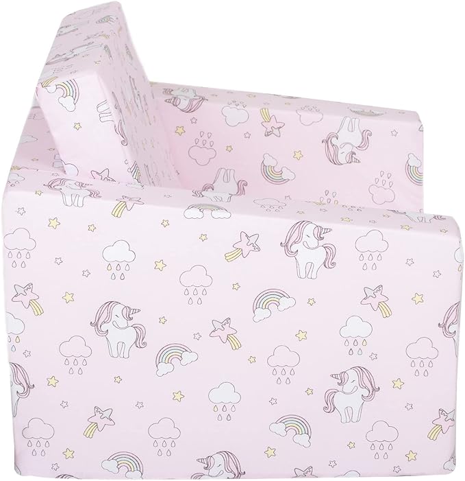 Delsit Kids Couch for Toddlers - 2 in 1 Convertible Foam Armchair to Lounger, Comfy Flip Out Lounge Chair, Sofa for Children, Made in Europe