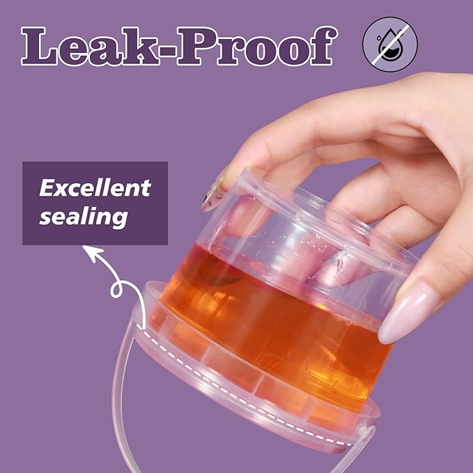 ASEVAT 16 oz Airtight Clear Plastic Bucket with Lid, Reusable Ice Cream Tub with Handle, Food Grade Freezer and Microwave Safe Food Storage Containers for Sauce, Soup (12 pack)