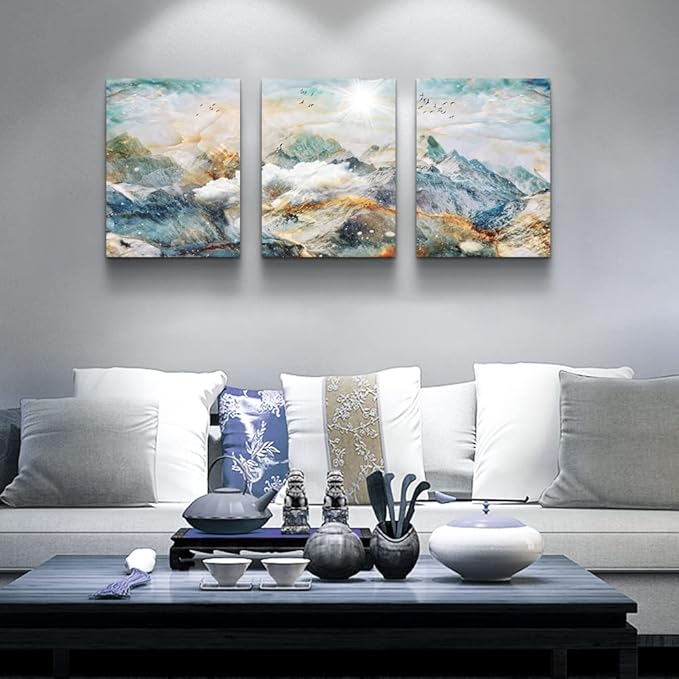 DZRWUBHS Abstract Canvas Wall Art - Large Size Decor for Living Room, Bedroom & Office - 20x28, 3 Piece Set