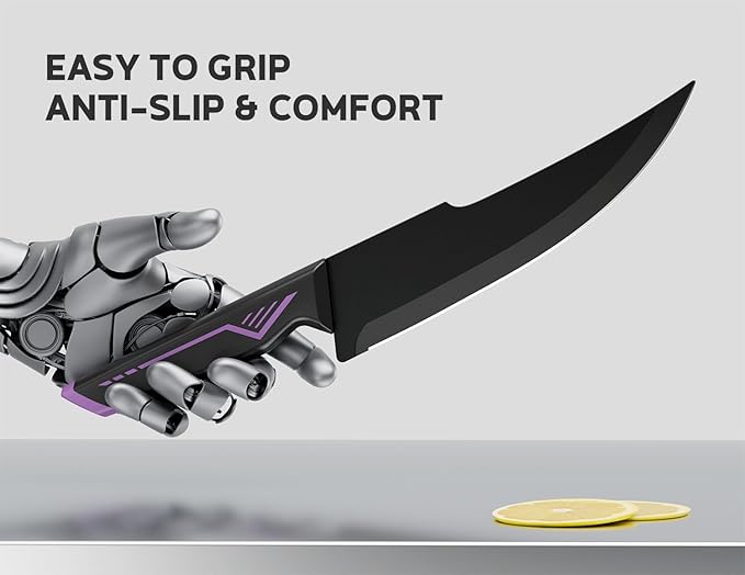 Knife Set - 15 PCS Kitchen Knife Set with Built-in Knife Sharpener Block - Stainless Steel Knife Block Set - Dishwasher Safe, Elegant Box for Men Women