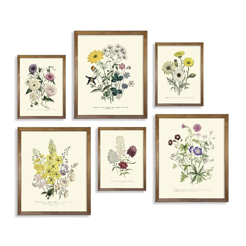 Rustic Modern French Country Cottagecore Wall Art - Watercolor Vintage Flower Poster Print - Primitive Green Magnolia Leaves Pictures Gallery Gift - Farmhouse Plant Botanical Floral Kitchen Room Décor