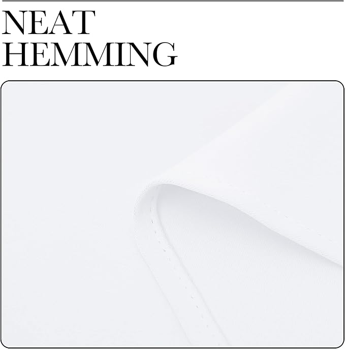 NICETOWN Window Treatment Curtain Set - 50% Light Reducing Drapes for Living Room, Curtain Panels for Patio Door (2 Panels, 42 inches x 84 inches, Pure White)