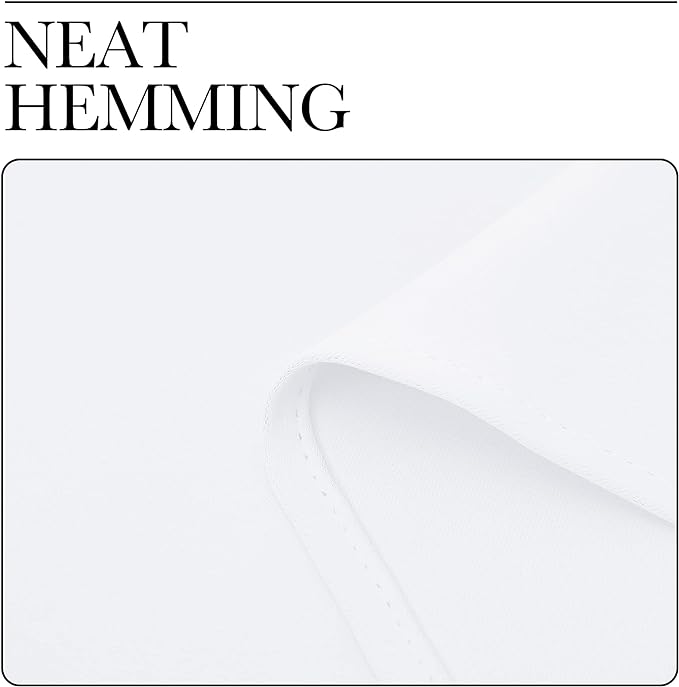 NICETOWN White Samll Window Blackout Curtain Panels, Set of 2, 42 inches x 78 inches, 50% Light Blocking Curtains for Bedroom & Dining Room Window