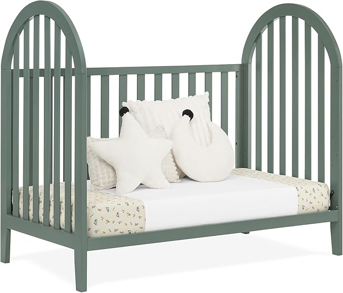 Delta Children Milano 4-in-1 Convertible Crib - Greenguard Gold Certified, Grassy Glen