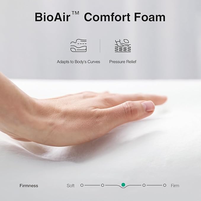 Novilla 6 Inch Twin XL Mattress,Bonnell Spring Mattresses for Spine Support, XL Twin Mattress in a Box with Cooling Adaptive Foam- Medium Feel Certipur-Us Certified (Ideal for Youth/Guest Rooms)