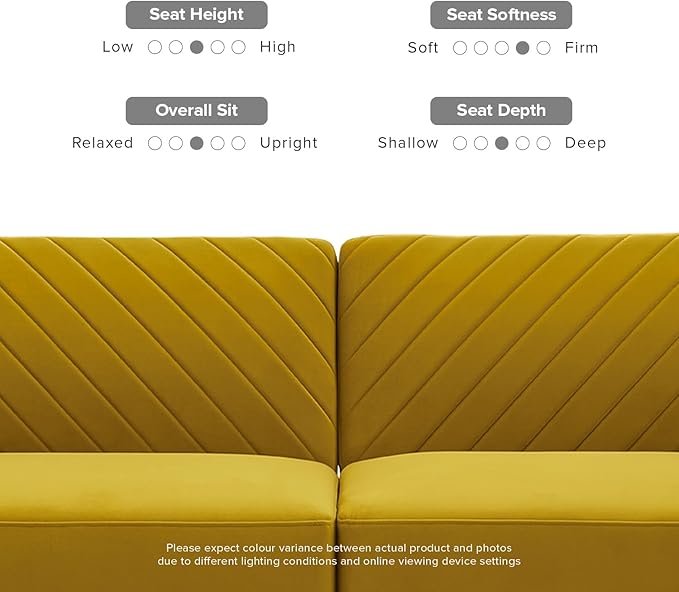 mopio 76.8" Futon Sofa Bed, Small Couch, Sleeper, Loveseat, Mid Century Modern Futon Couch, Sofa Cama, Couches for Living Room (Antique Gold Premium Velvet)