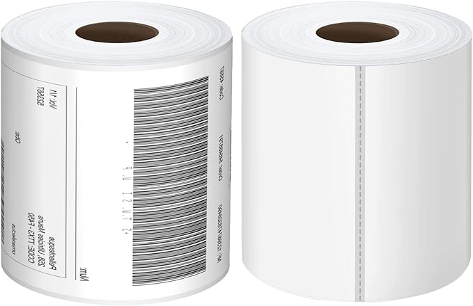 Thermal Labels 4x6 Roll - 500 Direct Thermal Perforated Postage Shipping Labels for Rollo, Zebra, MUNBYN and Polono Printers (NOT for DYMO)