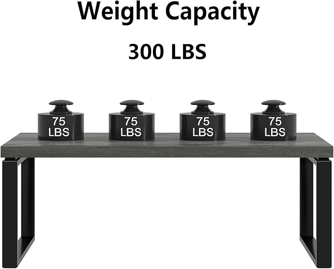 EXCEFUR Modern Coffee Table, Rustic Wood and Metal Center Table for Living Room, Industrial Rectangle Cocktail Tea Table for Home Office, Vintage Grey, 47 Inch