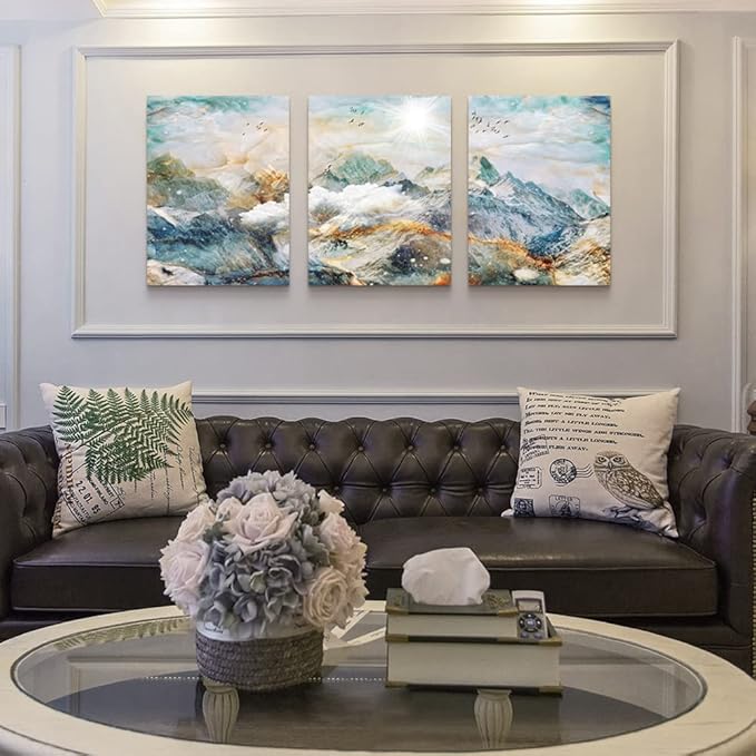 DZRWUBHS Abstract Canvas Wall Art - Large Size Decor for Living Room, Bedroom & Office - 20x28, 3 Piece Set