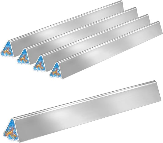 GasSaf 24.5 inch Flavorizer Bar Replacement for Weber 7539, 7540, Genesis 300 Series E-310, E-320, S-310, S-320, EP/CEP 310 & 320 (with Side Mounted Control Panels), 5-Pack Stainless Steel Flavor Bar