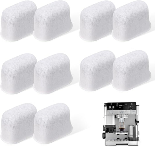 10 Pack Charcoal Water Filters Replacement Compatible with Ninja Luxe Espresso Machine ES601, Coffee Maker Accessories