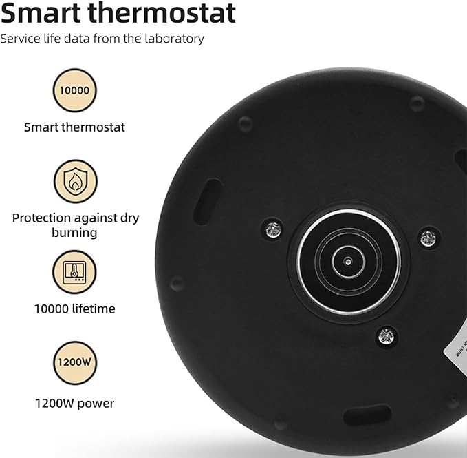 1200W Electric Gooseneck Kettle, 0.9L Temperature Control Stainless Steel Inner, Quick Heating Electric Kettles for Pour Over Coffee, Brew Tea, Boil Hot Water with Dry Burn (US Plug)