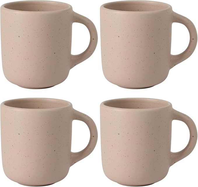 Bloomhouse Corsica Clay 4 Piece Mug Set - Prosecco Blush Pink