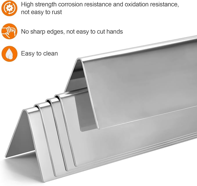 GGC 22.5" Flavorizer Bars for Weber 7536, 7537, Spirit 300 Series, E-310, E-320, S-310, S-320 Grills with Side-Controls, Spirit 700, Genesis Silver B/C, Gold B/C, Weber 900(5-Pack)(22.5"x2.3"x2.3")