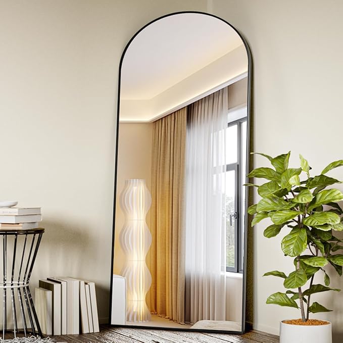 Koonmi Mirror Full Length 26x71 Inch, Arched Full Body Mirror, Free Standing Floor Mirror for Makeup and Dressing