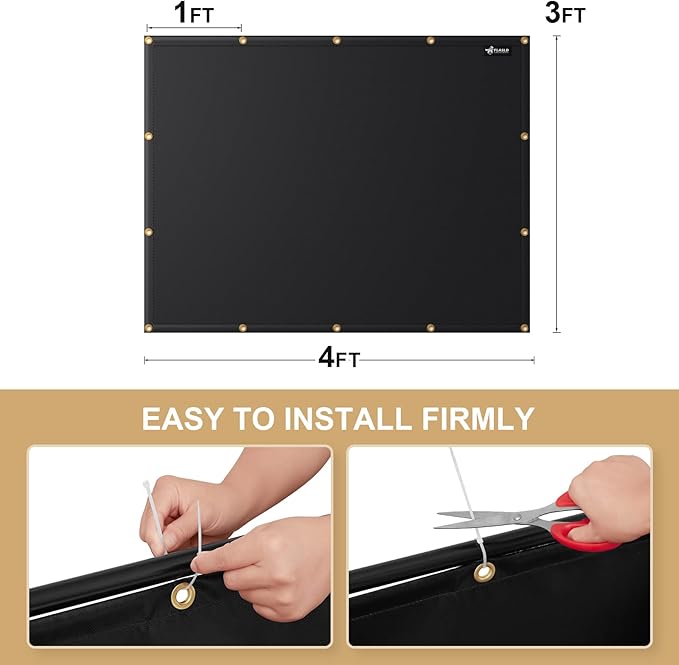 FLASLD Heat Shield Behind Grill, Fireproof Cover and Screen Protect Deck Railing from Grill, BBQ Fence Heat Shield for Wood Stove, Deck Railing Protector for Grill, Fireplace